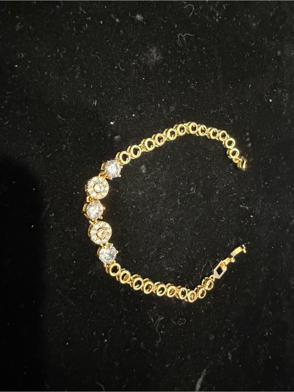 Gold Crystal Accent Bracelet - Women Jewelry sku16